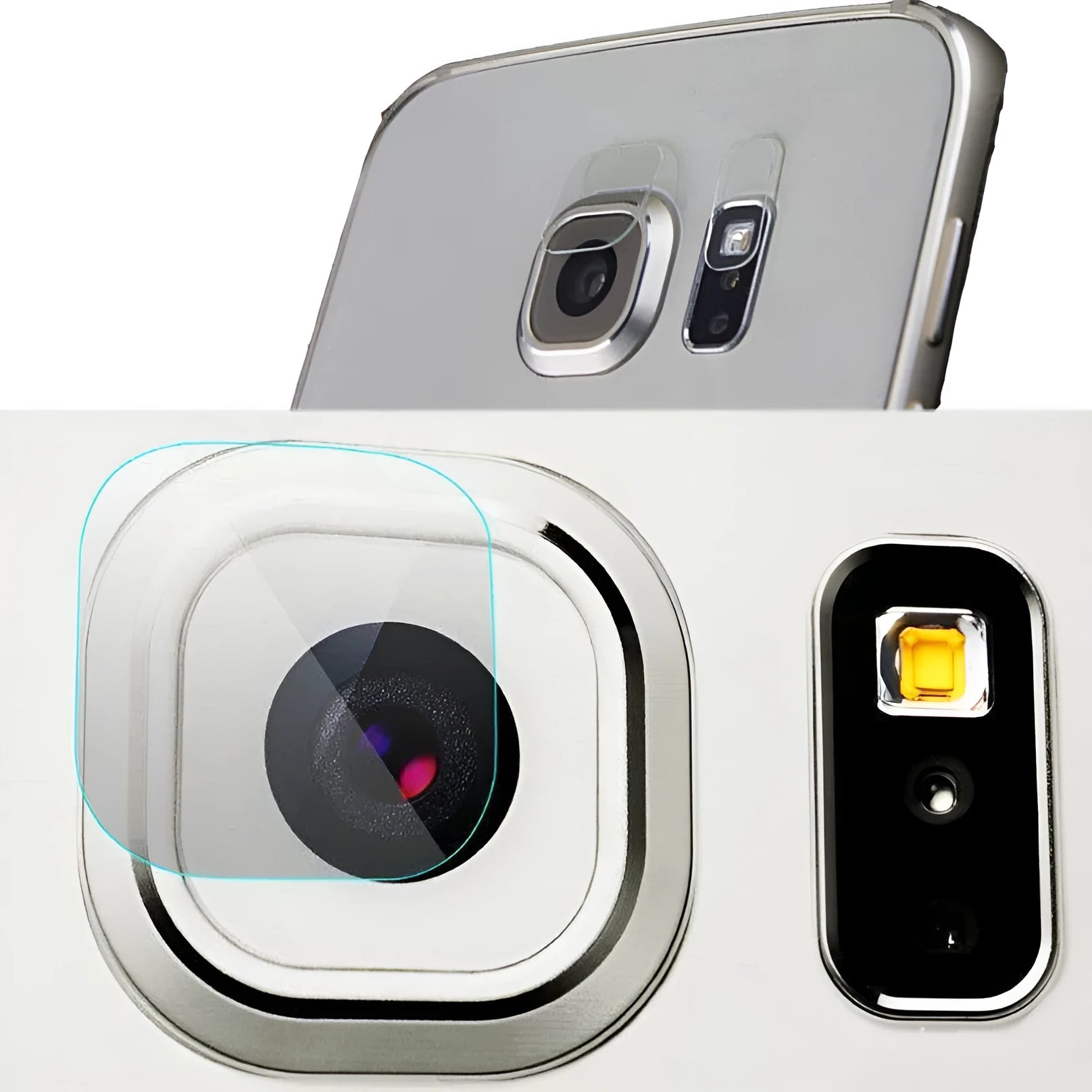 Samsung smartphone rear camera tempered glass protective lens film and flash film for S7 edge S8 S9 S10 Note models