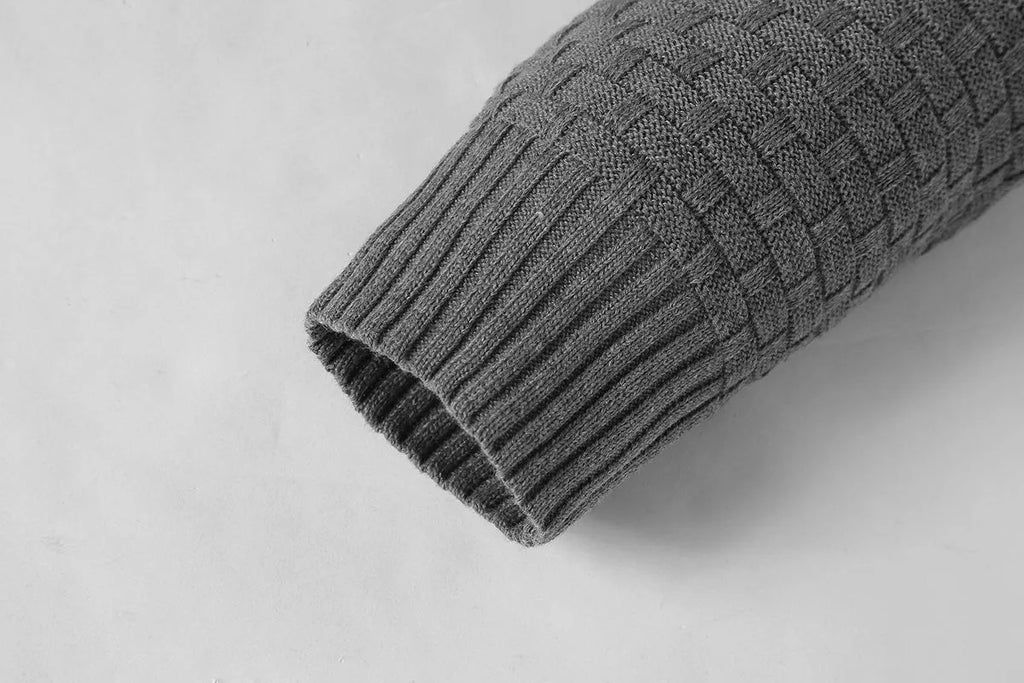 Men's grey cotton-polyester blend hooded sweatshirt on a hanger, showing front design and hood.