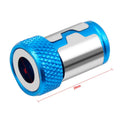 Light blue magnetic ring screwdriver bit with high carbon steel construction and metric Type 0 slotted tip