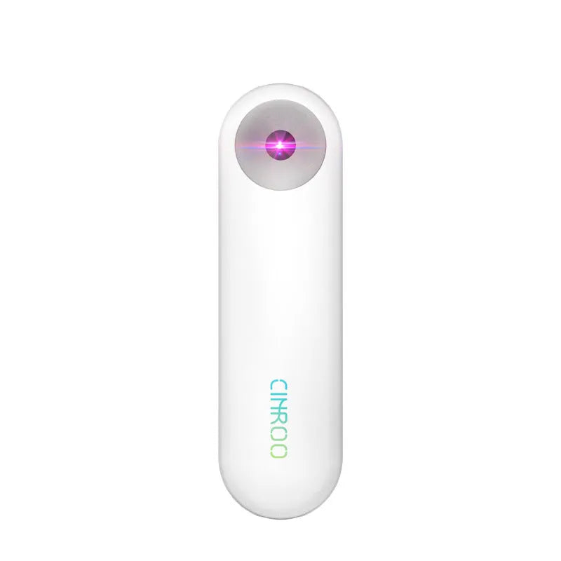 White portable UV sterilizer lamp with compact design for travel disinfection