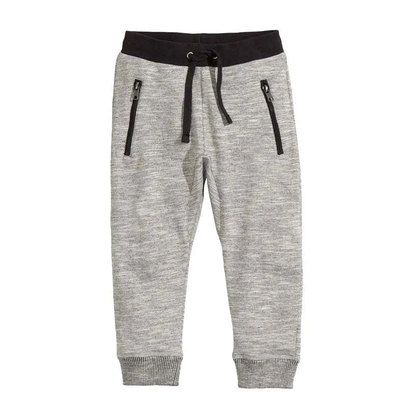 Boys' blue cotton two-piece set with long sleeve t-shirt and pants featuring a white letter print.