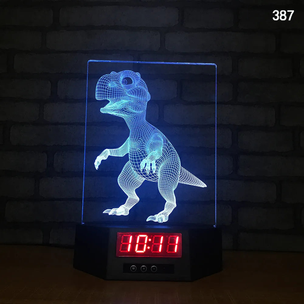 Blue dolphin 3D night light with LED glow on wireless charging base