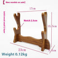 Handmade wooden Chinese style wall shelf bracket with multiple display tiers for ornaments