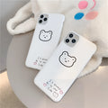 Silicone mobile phone case with a cartoon bear design for Apple iPhone models