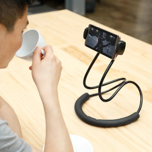 Baseus flexible gooseneck phone holder with shockproof bubble support for 4-10 inch smartphones