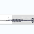 Precision screwdriver with grenade-shaped aluminium handle and T2 cross triangle bit for iPhone repair