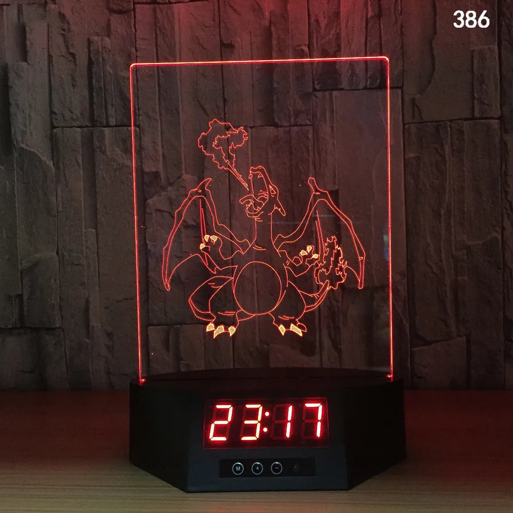 Blue dolphin 3D night light with LED glow on wireless charging base
