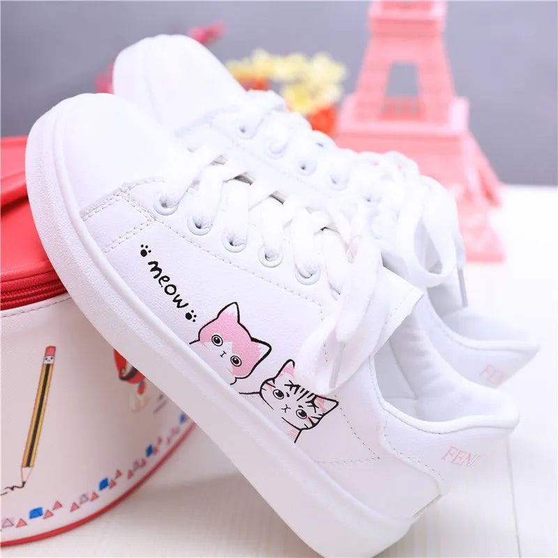 Children's girls' leather sneakers with rubber sole, flat 3cm heel, in blue, grey, or pink, sizes 35 to 39