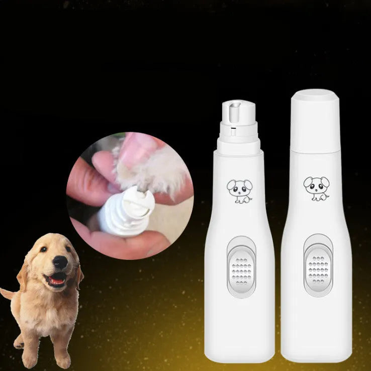 Electric pet nail polisher 13.5cm by 3.5cm battery-powered pink white