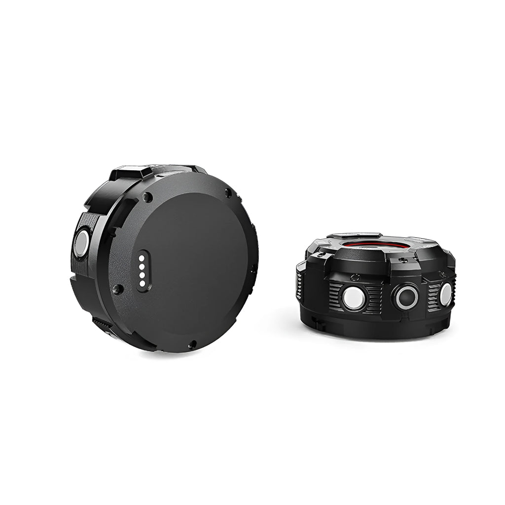 Black waterproof sports digital camera showing 290mm length and 25.5mm thickness