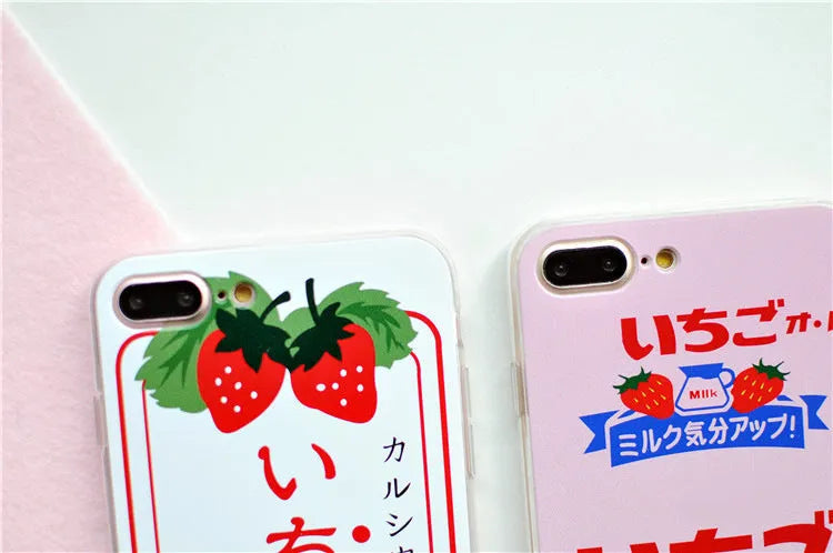 Strawberry painted TPU PC back cover phone case for Apple iPhone 11 in pink colour