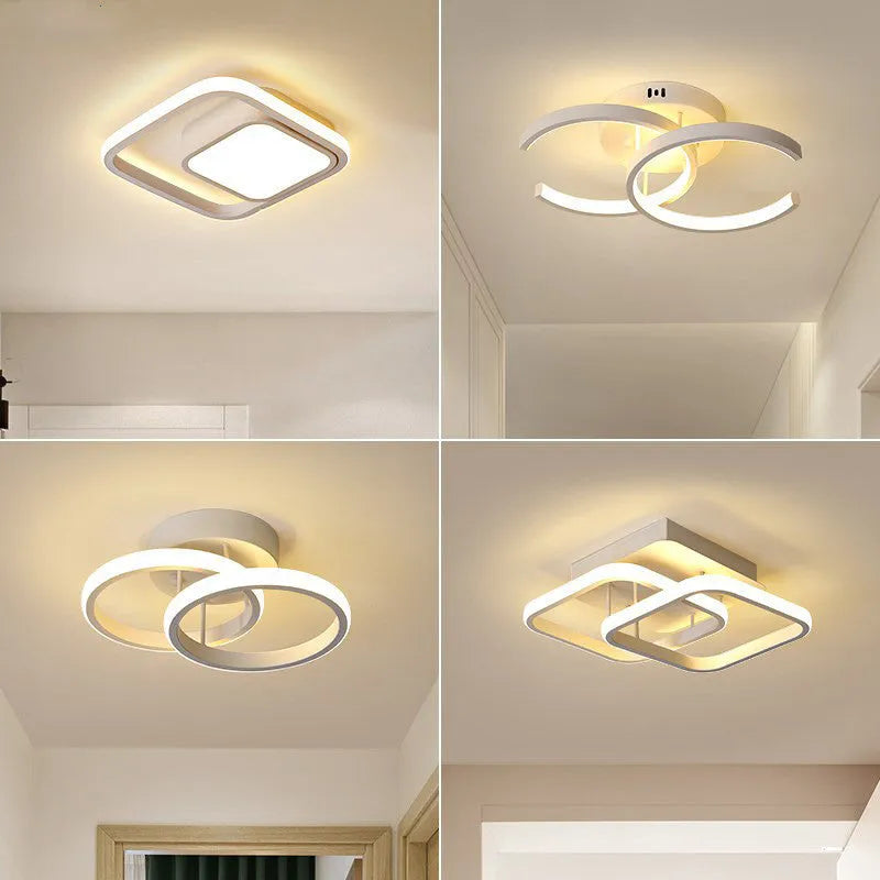 Corridor aisle LED ceiling lights for hotels and restaurants in three commercial lighting styles