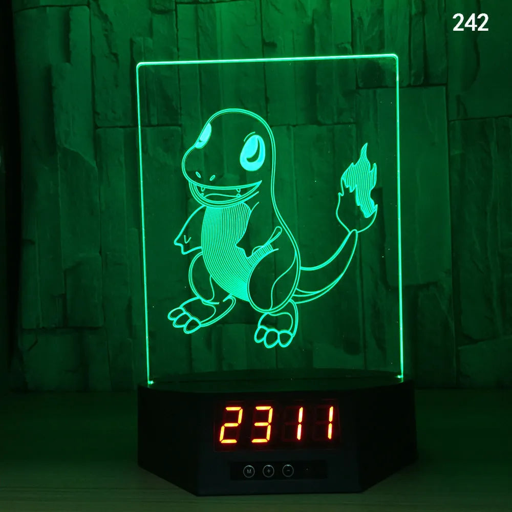Blue dolphin 3D night light with LED glow on wireless charging base