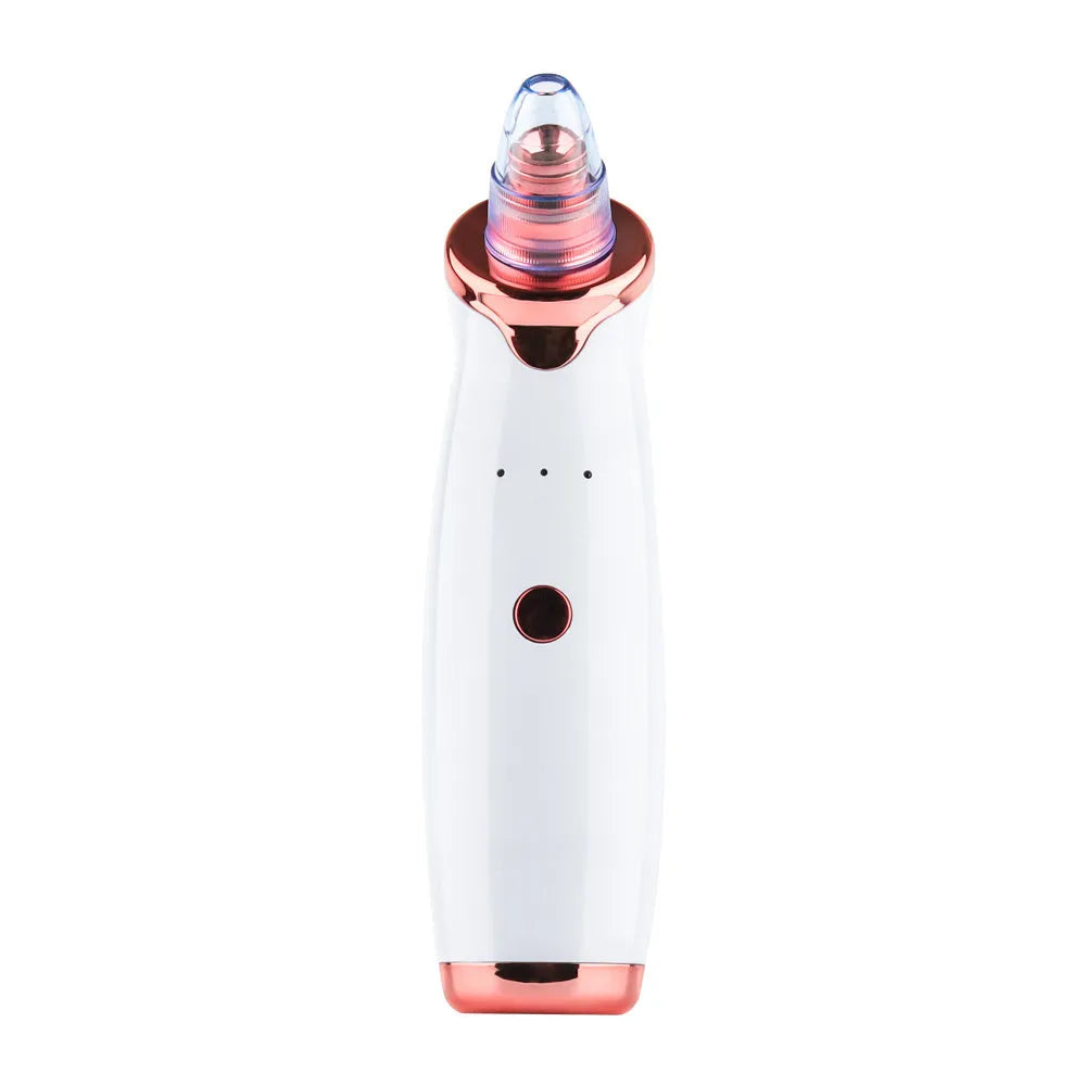 Electric blackhead remover device with five nozzle attachments for pore cleaning