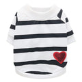 Casual blue puppy summer clothes T-shirt in breathable cloth for small dogs