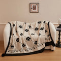 Black and white panda cationic velvet multifunctional blanket in six sizes from 100x150cm to 230x250cm