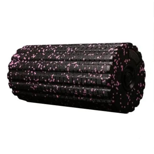 Black 4 speed vibrating foam massage roller, 800g, for post-exercise muscle massage