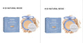 8g compact of natural finishing powder for makeup setting in classic ivory, natural beige, or pure beige.