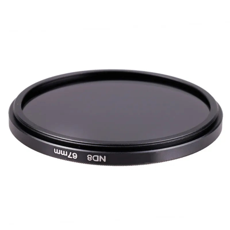 Digital camera ND filter with aviation aluminium frame and ND8 optical resin lens