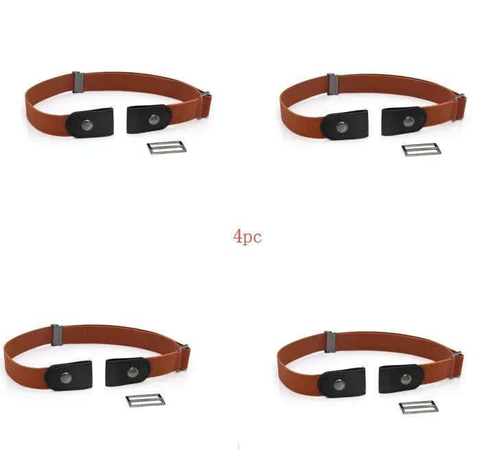 Imitation leather belt with square alloy buckle and car suture stitching on neutral background