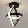 Round 21W LED ceiling light in black or white, 21cm diameter and 25cm height, iron aluminium acrylic, matte finish