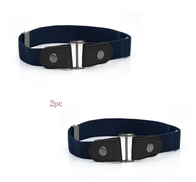 Imitation leather belt with square alloy buckle and car suture stitching on neutral background