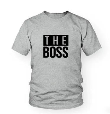 Men's loose fit round neck t-shirt on a hanger, showing short sleeves and a blank front for custom printing.