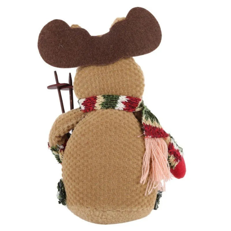 Flannel Christmas decorations in Santa, elk and snowman styles, 18 x 13cm, red green white