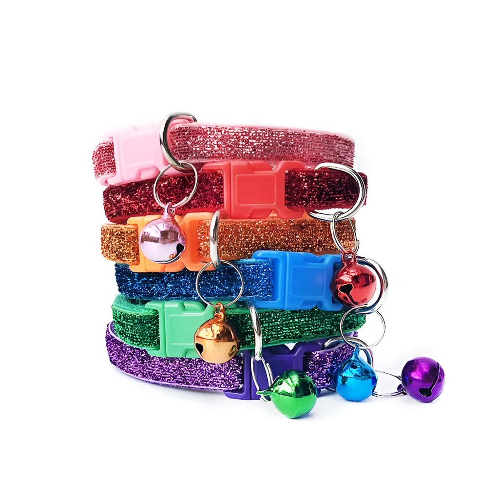 Pet dog cat collar made from woven PP material with quick-release buckle in bright colour