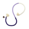 70cm cotton string bite rope cat toy in three colour options: purple, orange, and red with green