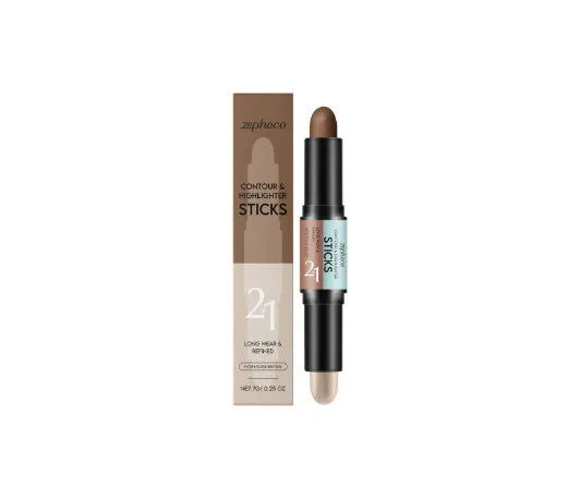 2-in-1 highlighter makeup pencil for brow outlining and repair in three brown shades