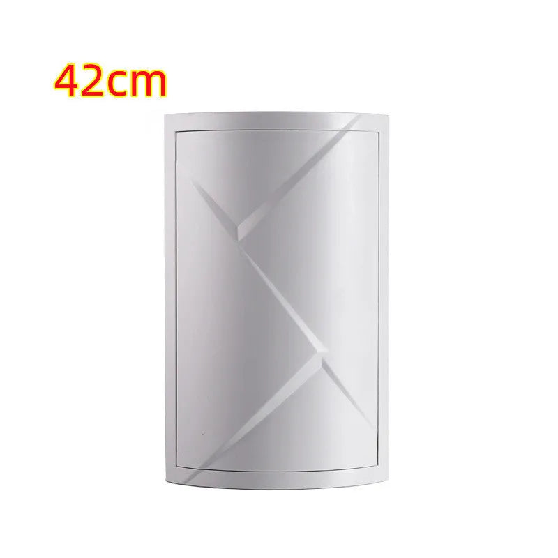 Plastic punch-free 3-tier corner shelf in Nordic white or elegant grey for bathroom or kitchen wall.