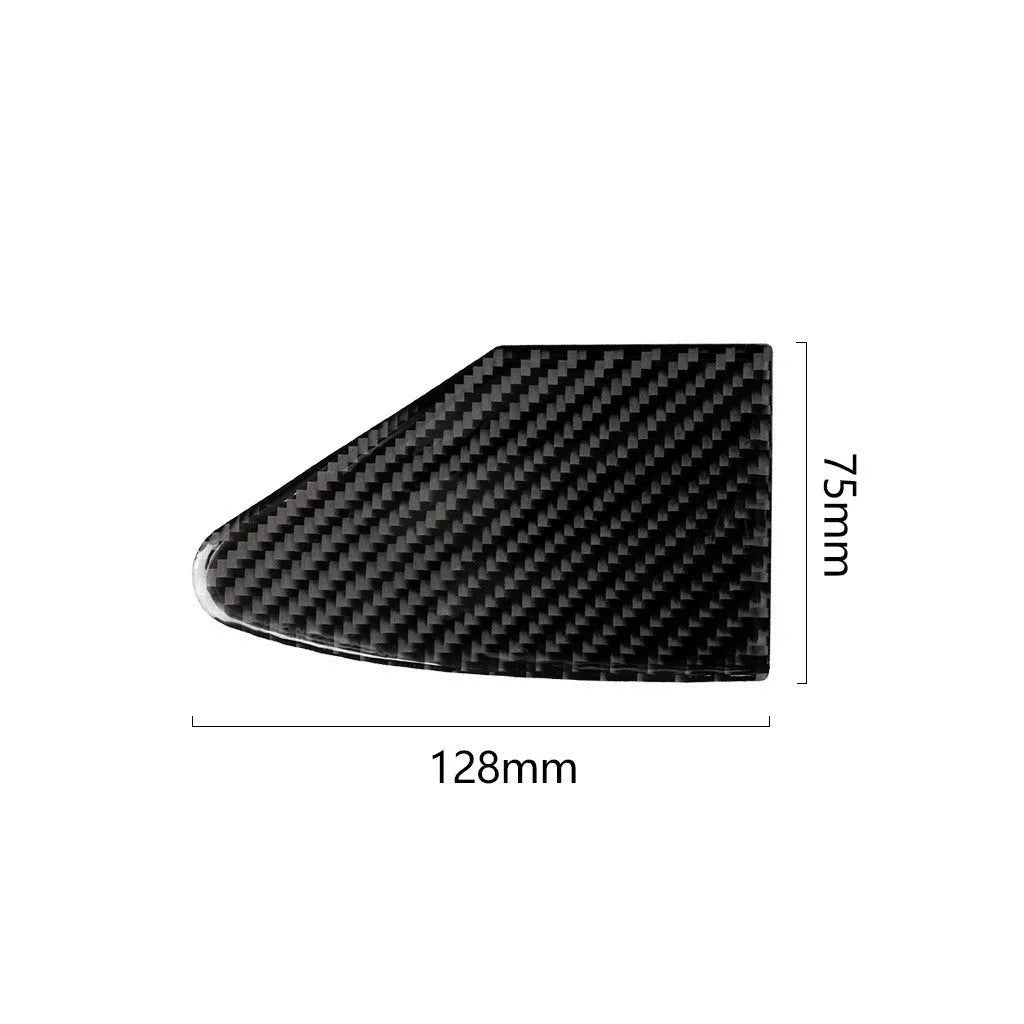 Black carbon fibre USB charging port panel decorative sticker with 3M adhesive backing.