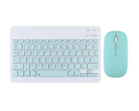 Bluetooth keyboard for tablets in elegant white colour with optional rechargeable mouse