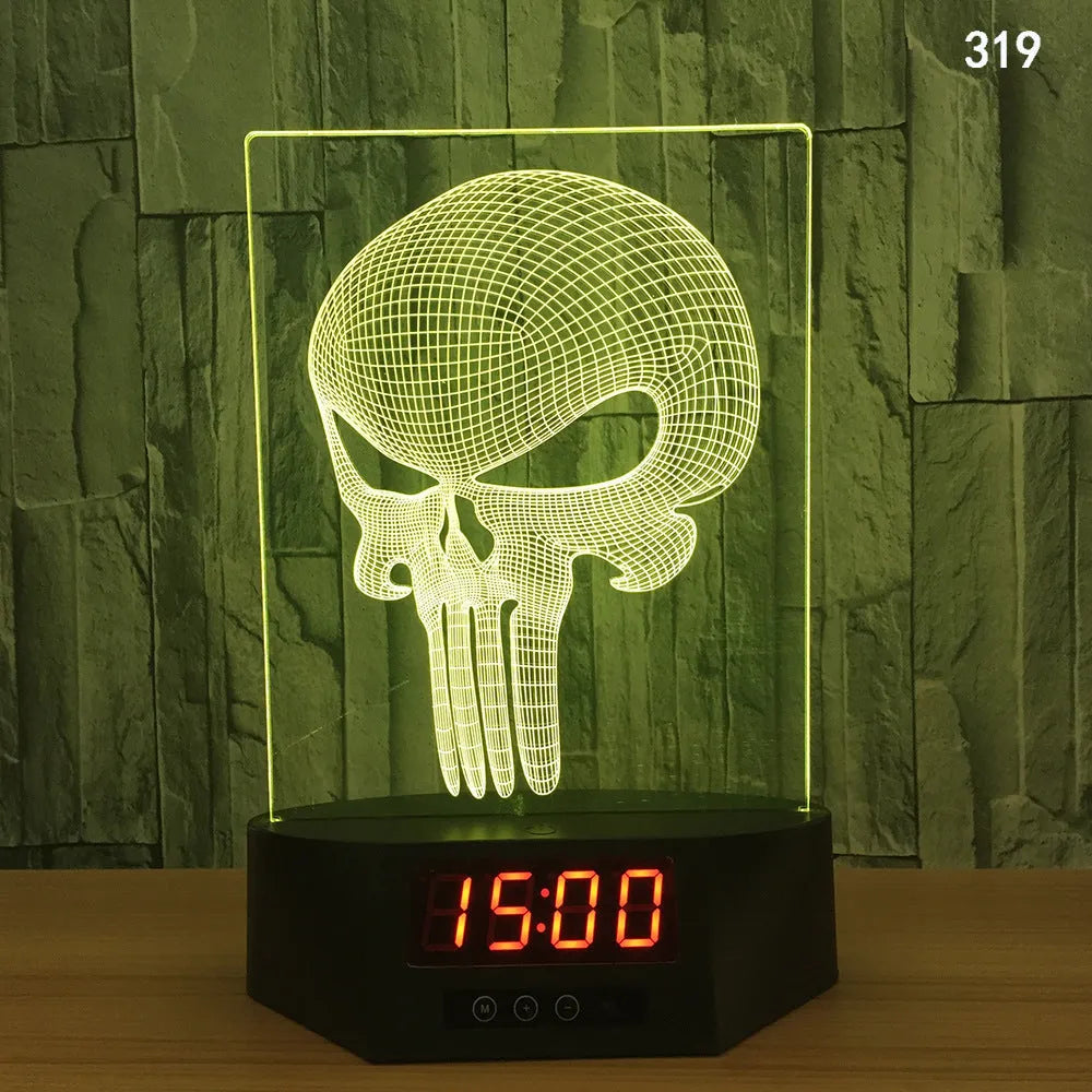 Blue dolphin 3D night light with LED glow on wireless charging base