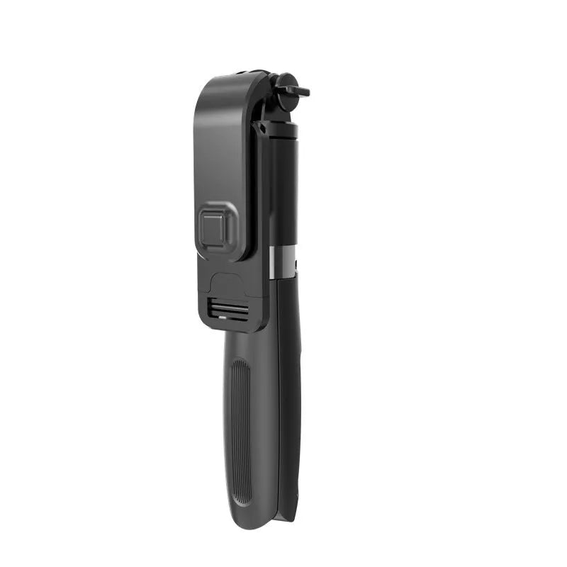 Bluetooth selfie stick with mini remote control extended to 1000mm in black colour