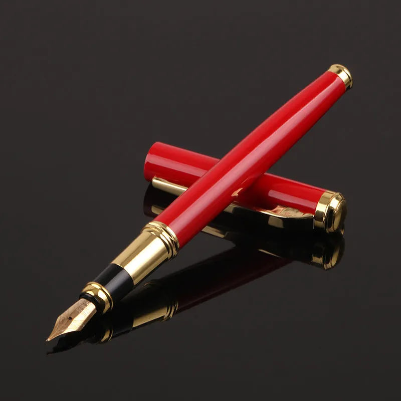 Red and black metal ballpoint pens with 0.5mm Iridium tips for business and student writing