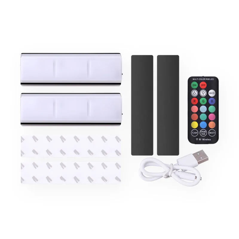 Wireless magnetic RGB car atmosphere light with colourful gradient USB powered for GM vehicles footwell