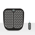 USB rechargeable EMS foot massager mat with wireless remote control, 6 vibration modes, and 10 adjustable intensity levels