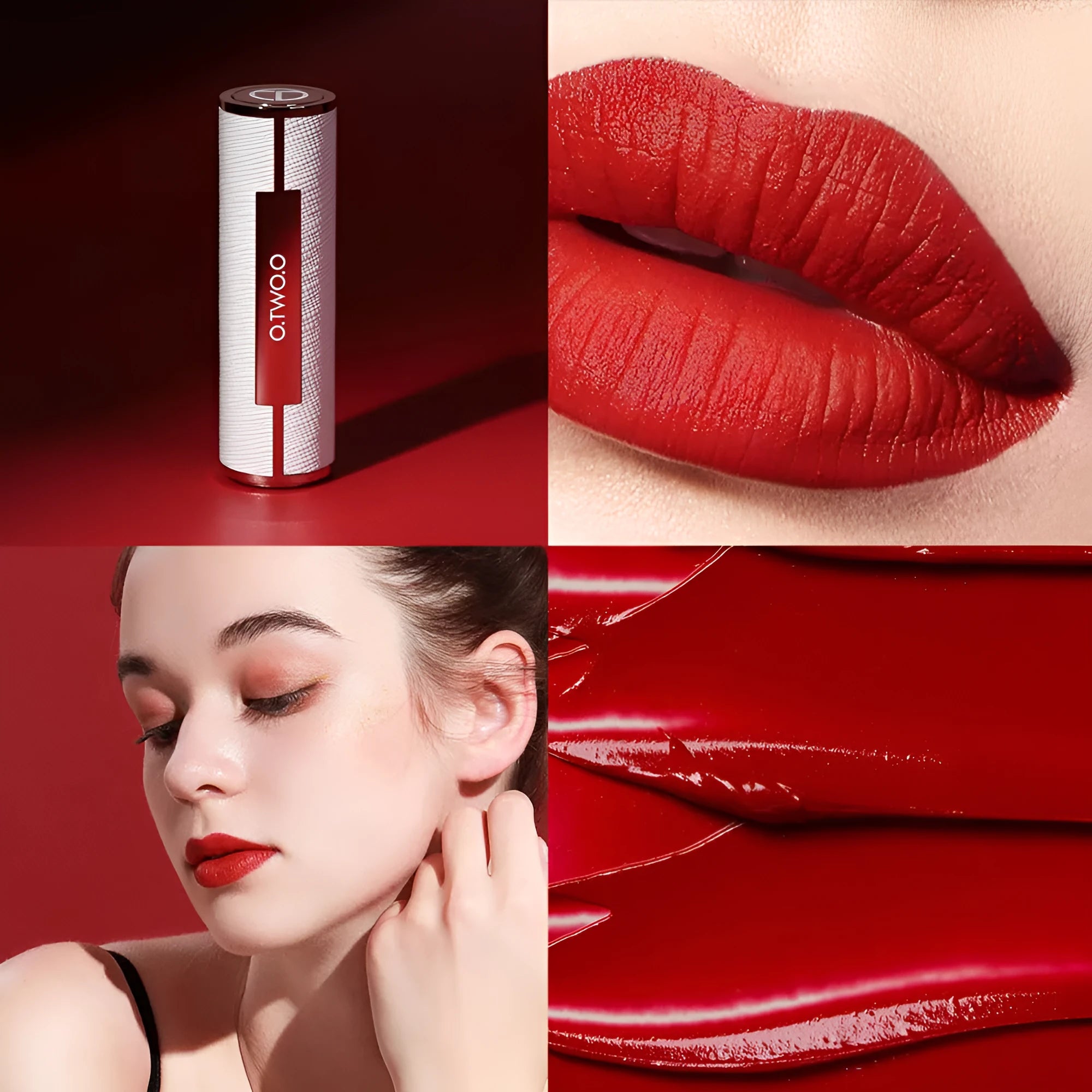 Lipstick satin soft mist moisturizing lip balm vitamin enriched 12 colours including Macarone Powder and Blood Red 11cm
