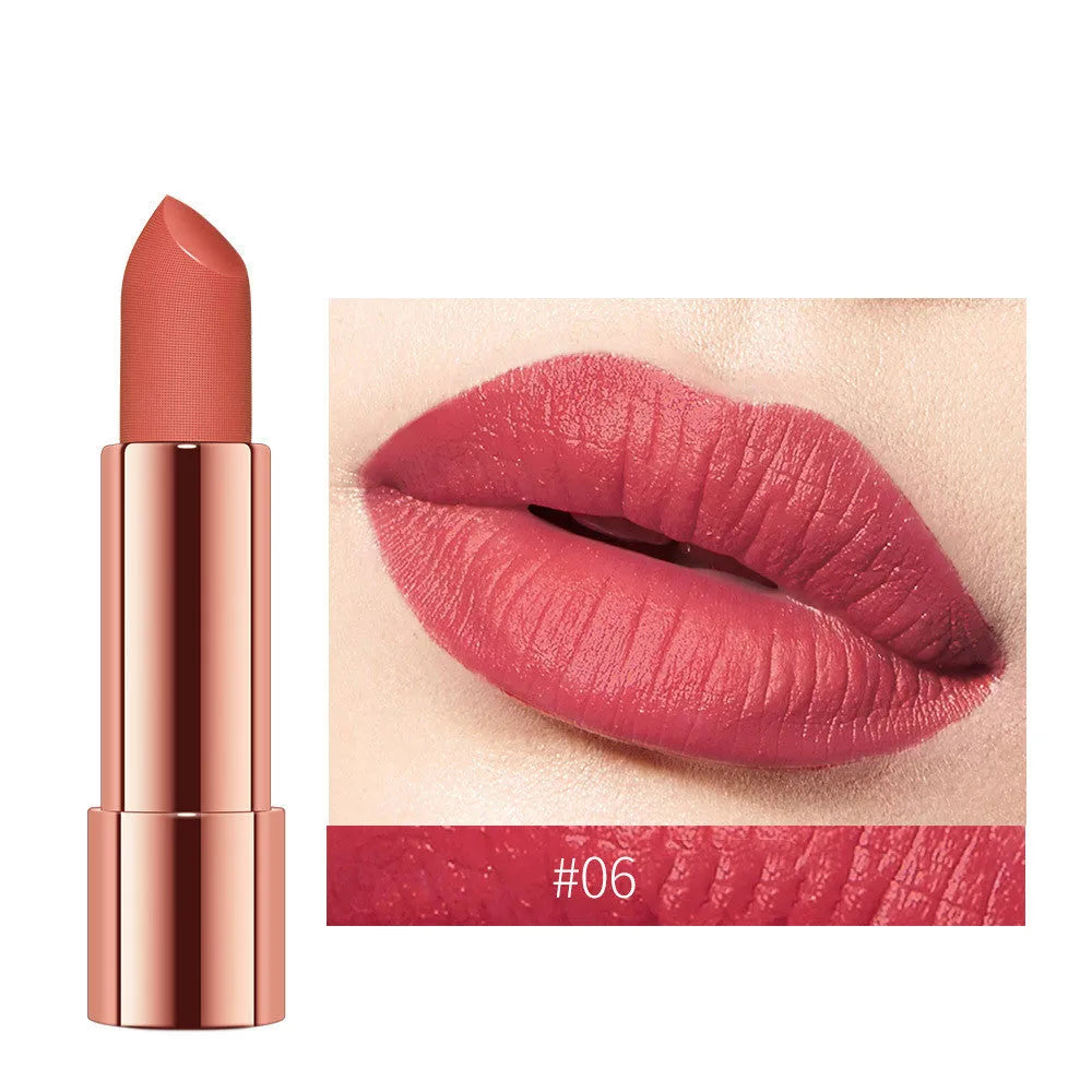 Lipstick satin soft mist moisturizing lip balm vitamin enriched 12 colours including Macarone Powder and Blood Red 11cm