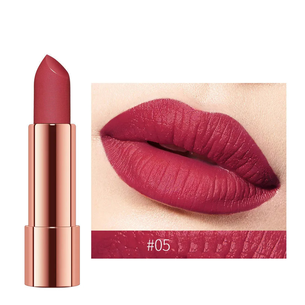 Lipstick satin soft mist moisturizing lip balm vitamin enriched 12 colours including Macarone Powder and Blood Red 11cm