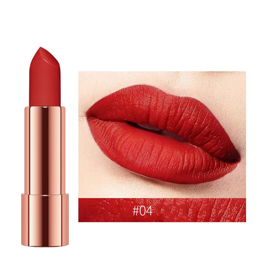 Lipstick satin soft mist moisturizing lip balm vitamin enriched 12 colours including Macarone Powder and Blood Red 11cm