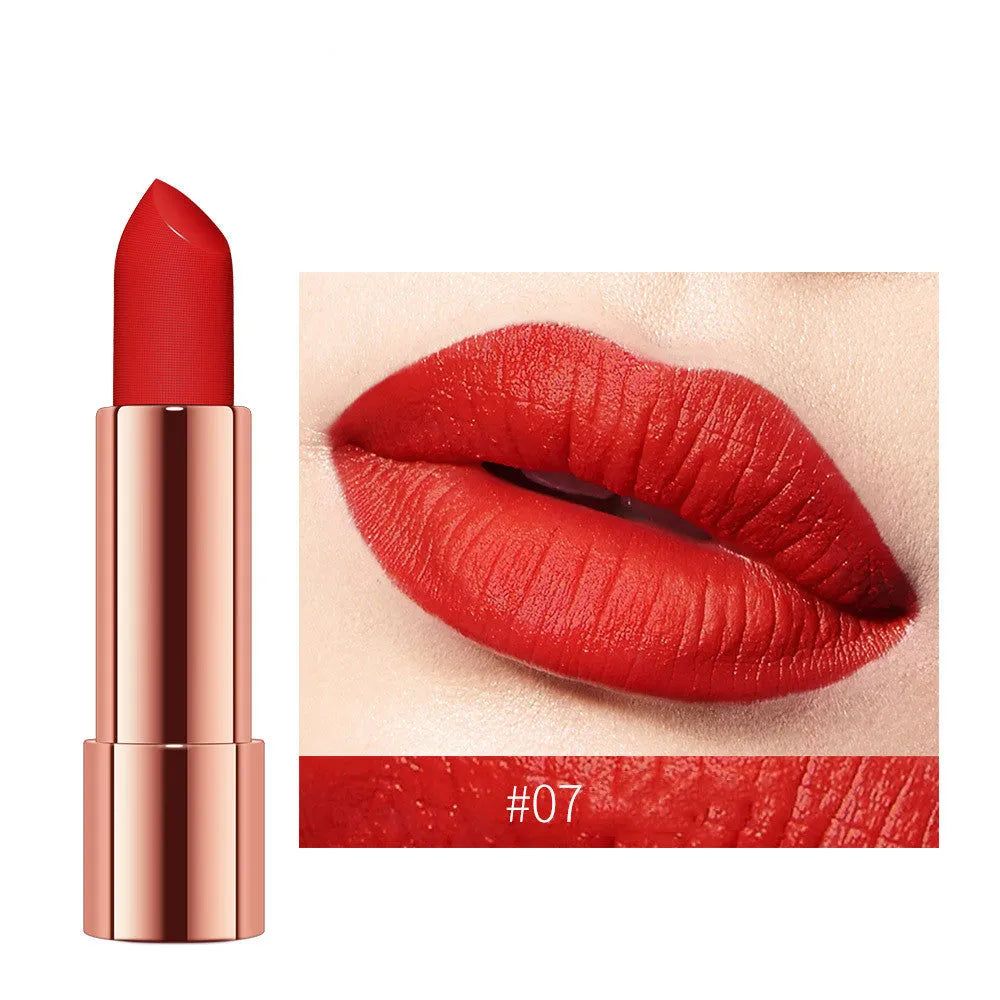 Lipstick satin soft mist moisturizing lip balm vitamin enriched 12 colours including Macarone Powder and Blood Red 11cm