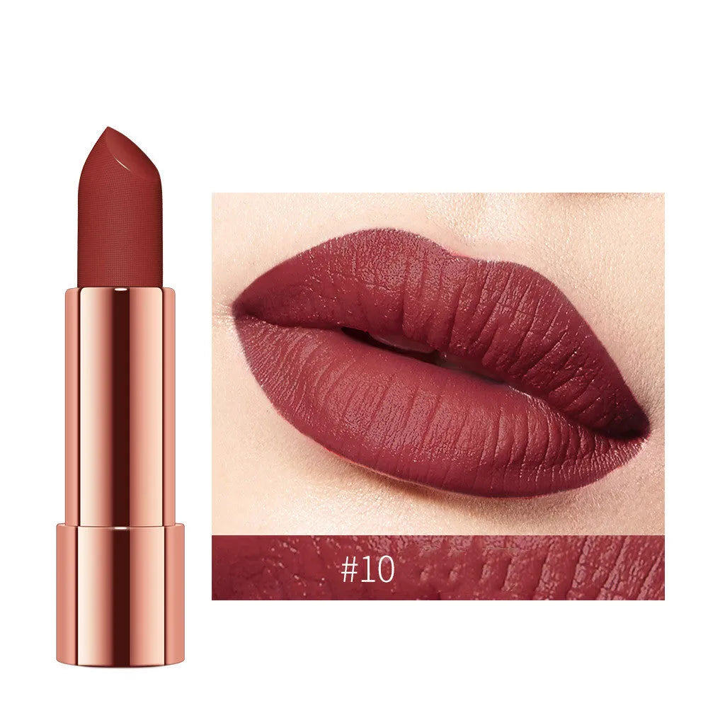 Lipstick satin soft mist moisturizing lip balm vitamin enriched 12 colours including Macarone Powder and Blood Red 11cm