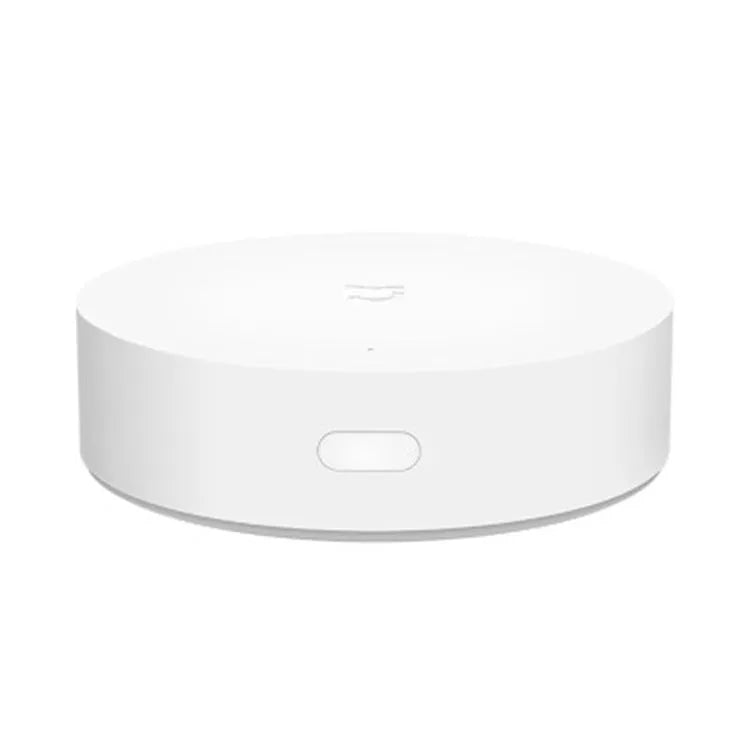 White Xiaomijia smart home gateway with UK plug for wireless wall control of connected devices