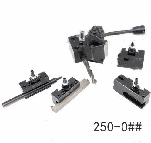 Machifit 250-000 quick change lathe tool post and holder set with M10 fitting.