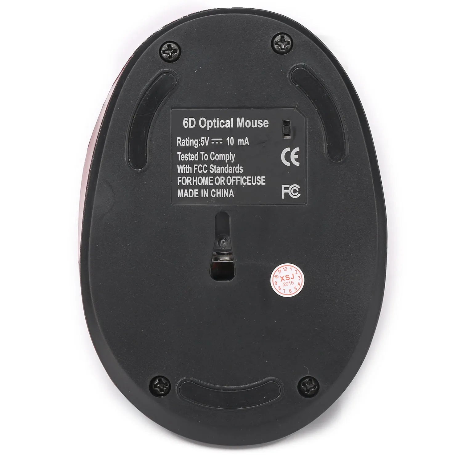 Vertical rechargeable wireless mouse in black, ergonomic design with six buttons and USB receiver