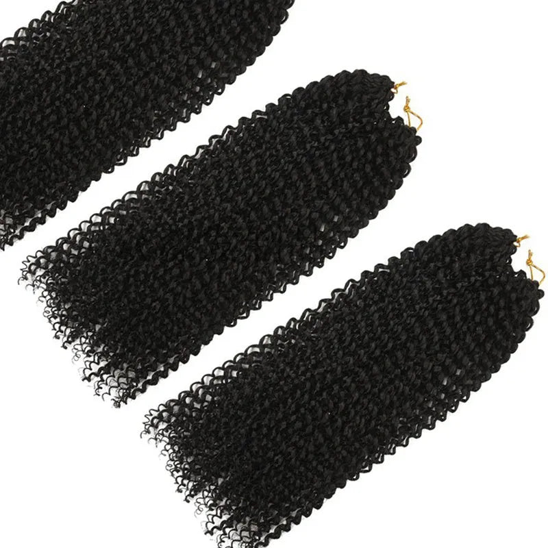 Passion twist crochet braid hair extensions 18 inch spring twist high temperature wire fibre black colour