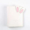 Cute bunny mini photo album with PU cover and 16 PP pages in pink, blue, or white colours